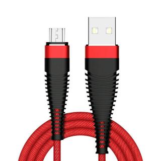 KABEL MICRO USB QC 3.0 FAST CHARGING FASTON QUICK CHARGE OPLOT WZMACNIANY 1M REDX NYLON