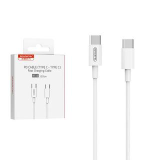 KABEL TYP-C DO TYP-C PD 5A 18W SOMOSTEL BIAŁY 5000mAh POWER DELIVERY 1.2M PD SMS-BT10 FAST USB-C