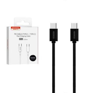 KABEL TYP-C DO TYP-C PD 5A 18W SOMOSTEL CZARNY 5000mAh POWER DELIVERY 1.2M PD SMS-BT10 FAST USB-C PD