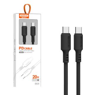 KABEL TYP-C DO TYP-C PD SOMOSTEL CZARNY QUICK CHARGER USB-C 1.2M 60W POWERLINE SMS-BP10 IPHONE 15 IPHONE15