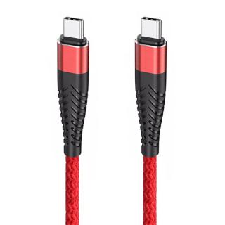 KABEL TYP-C PD QC 3.0 CZERWONY 2M FAST CHARGING FASTON QUICK CHARGE OPLOT WZMACNIANY USB-C REDX NYLON