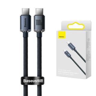 KABEL USB-C DO USB-C BASEUS CRYSTAL SHINE, 100W, 2M (CZARNY)