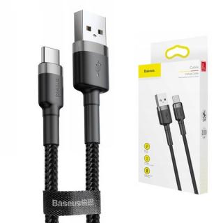 KABEL USB DO USB-C BASEUS CAFULE 3A 1M (SZARO-CZARNY)