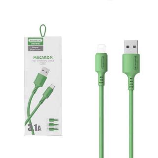 KABEL USB IPHONE 3A SOMOSTEL ZIELONY 3100mAh QUICK CHARGER 1.2M SMS-BP06 MACARON