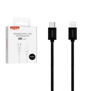 KABEL USB IPHONE DO TYP-C 5A 18W SOMOSTEL CZARNY 5000mAh POWER DELIVERY 1.2M PD SMS-BT10 FAST USB-C