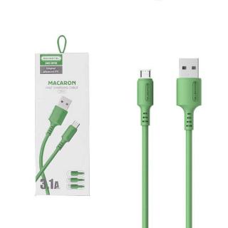 KABEL USB MICRO 3A SOMOSTEL ZIELONY 3100mAh QUICK CHARGER 1.2M POWERLINE SMS-BP06 MACARON