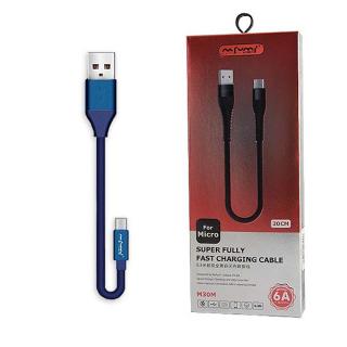 KABEL USB MICRO 5A NAFUMI NIEBIESKI 5000mAh QUICK CHARGER QC 3.0 30CM NFM-A30