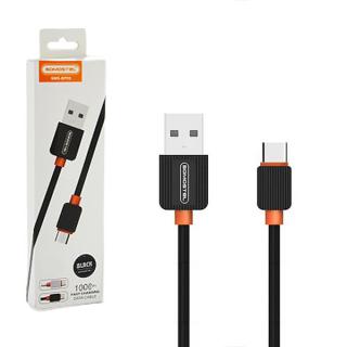 KABEL USB TYP-C 2A SOMOSTEL CZARNY 2000mAh QUICK CHARGER 1M POWERLINE SMS-BP03