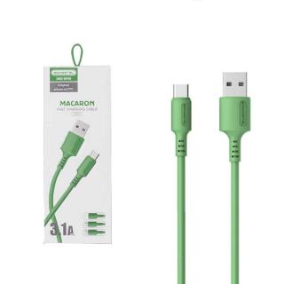 KABEL USB TYP-C 3A SOMOSTEL ZIELONY 3100mAh QUICK CHARGER 1.2M POWERLINE USB-C SMS-BP06