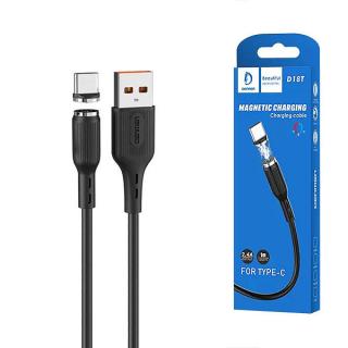 KABEL USB TYP-C DENMEN CZARNY D18 MAGNETYCZNY