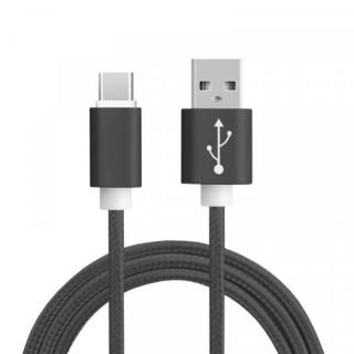 KABEL USB TYP-C NYLON CZARNY TYP C TYPC USB-C FAST CHARGING QUICK CHARGE