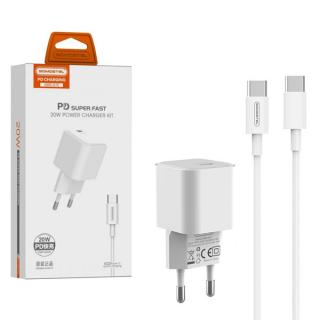 ŁADOWARKA SIECIOWA 3,6A 20W + KABEL PD TYP-C BIAŁA SOMOSTEL POWER DELIVERY SMS-Q10 PD