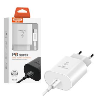 ŁADOWARKA SIECIOWA 3A 18W + KABEL TYP-C BIAŁA SOMOSTEL POWER DELIVERY SMS-Q03 PD IPHONE 15 IPHONE15