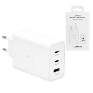 ŁADOWARKA SIECIOWA PD 2xUSB-C 1xUSB SAMSUNG EP-T6530 65W BIAŁA BOX