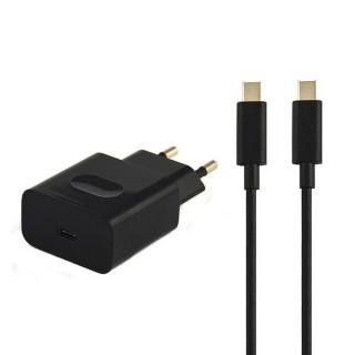 ŁADOWARKA SIECIOWA USB TYP-C 3A CZARNA HUAWEI HW-050300E00 KABEL USB-C FAST CHARGER 3000mA PD