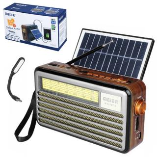 LIWA RETRO LX521BTS RADIO PRZENOŚNE Z PANELAM SOLARNYM, FM, BLUETOOTH, USB, SD, AUX, LAMPKA USB.