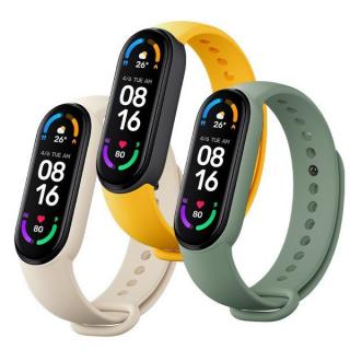 OPASKA XIAOMI MI SMART BAND 5/ MI BAND 6/ 6 NFC STRAP 3-PACK BEŹOWY/ OLIWKOWY/ ŻÓŁTY XIAPRO 4247551