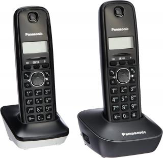 Panasonic KX-TG1612SP1 Czarno-Biały Wersja ES Telefon bezprzewodowy DECT