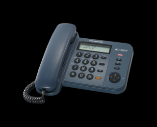 Panasonic KX-TS580GC kolor niebieski Telefon przewodowy z wyswietlaczem