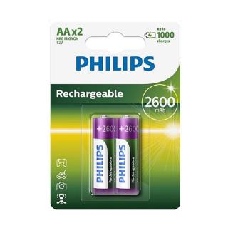 PHILIPS AA LR6 BLISTER 2SZT AKUMULATOR 2600mAh Phil-R6B2A260/10 BATERIA /AKUMULATOR 2600mAh
