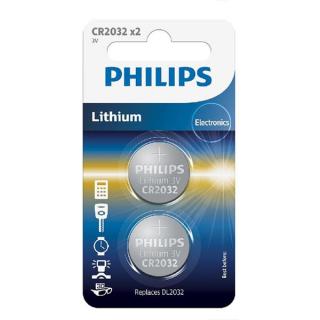 PHILIPS CR2032P2/01B LITOWA BLISTER 2SZT  CR2032P2/01B LITHIUM BATERIA LITOWA