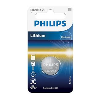 PHILIPS PASTYLKOWA CR2032 BLISTER 1SZT Phil-CR2032/01B LITHIUM BATERIA LITOWA