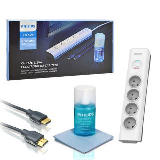 PHILIPS TVSET01/60 ZESTAW PRZEDŁUŻACZ SIECIOWY + KABEL HDMI + SPRAY DO CZYSZCZENIA