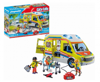 Playmobil 71202 Karetka pogotowia ze światłem Zestaw klocków dla dzieci City Life
