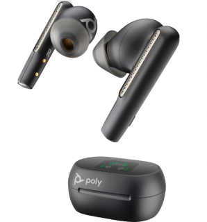 Poly Voyager Free 60+ UC M Carbon Black Earbuds +BT700 USB-C Adapter +Touchscreen Charge Case 7Y8H0AA Słuchawki douszne czarne