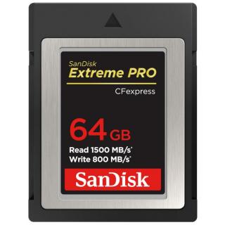 SANDISK SDCFE-064G-GN4NN KARTA SANDISK EXTREME PRO CFexpress 64GB (1500/800 MB/s)