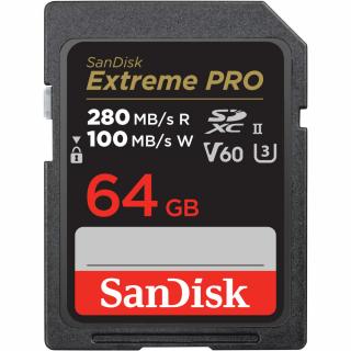 SANDISK SDSDXEP-064G-GN4IN KARTA SANDISK EXTREME PRO SDXC 64GB - 280/100 MB/s V60 UHS-II