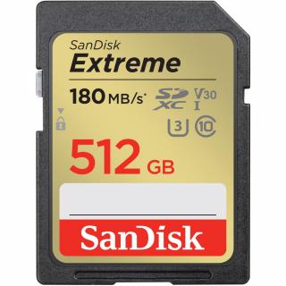 SANDISK SDSDXVV-512G-GNCIN KARTA SANDISK EXTREME SDXC 512 GB 180/130 MB/s C10 V30 UHS-I U3