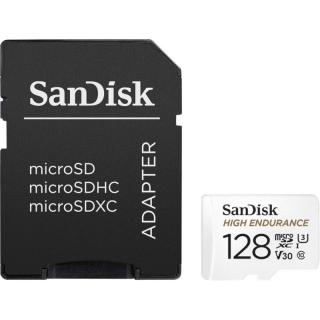 SANDISK SDSQQNR-128G-GN6IA KARTA SANDISK HIGH ENDURANCE (rejestratory i monitoring) microSDXC 128GB V30 z adapterem