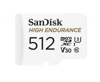 SANDISK SDSQQNR-512G-GN6IA KARTA SANDISK HIGH ENDURANCE (rejestratory i monitoring) microSDXC 512GB V30 z adapterem