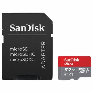 SANDISK SDSQUAC-512G-GN6MA KARTA SANDISK ULTRA ANDROID microSDXC 512 GB 150MB/s A1 Cl.10 UHS-I + ADAPTER