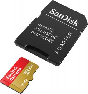 SANDISK SDSQXAA-128G-GN6AA KARTA SANDISK EXTREME microSDXC 128 GB 190/90 MB/s A2 C10 V30 UHS-I U3 ActionCam