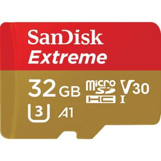 SANDISK SDSQXAF-032G-GN6MA KARTA SANDISK EXTREME microSDHC 32 GB 100/60 MB/s A1 C10 V30 UHS-I U3 Mobile