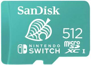 SANDISK SDSQXAO-512G-GNCZN KARTA SANDISK NINTENDO SWITCH microSDXC 512 GB 100/90 MB/s V30 UHS-I U3