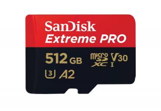 SANDISK SDSQXCD-512G-GN6MA KARTA SANDISK EXTREME PRO microSDXC 512GB 200/140 MB/s A2 C10 V30 UHS-I U3