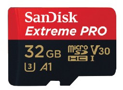 SANDISK SDSQXCG-032G-GN6MA KARTA SANDISK EXTREME PRO microSDHC 32GB 100/90 MB/s A1 C10 V30 UHS-I U3