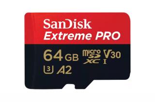 SANDISK SDSQXCU-064G-GN6MA KARTA SANDISK EXTREME PRO microSDXC 64GB 200/90 MB/s A2 C10 V30 UHS-I U3