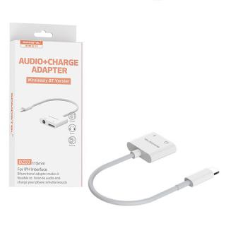 SOMOSTEL BIAŁY SMS-BZ03 ADAPTER HF IPHONE  AUDIO JACK + ZASILANIE