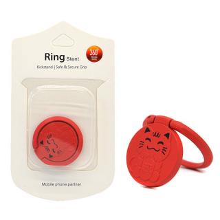 UCHWYT TELEFONU STOJAK KITTY UNIWERSALNY VEGA CZERWONY RING HOLDER RED