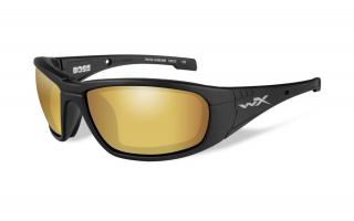 BOSS Polarized Amber Gold Mirror Mate Black Fr -Wiley X
