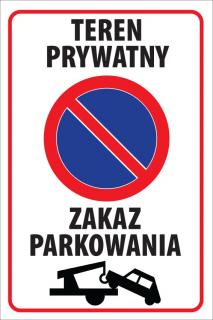 Tabliczka do potykacza - Zakaz parkowania