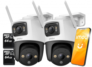 2 Kamery IP Obrotowe Imou Cruiser Dual 10MP (5MP + 5MP) Audio Zewnętrzne