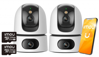 2 Obrotowe Kamery IP WiFi Imou Ranger Dual 10MP (5MP + 5MP) Audio + 256GB