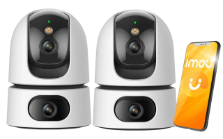 2 Obrotowe Kamery IP WiFi Imou Ranger Dual 10MP (5MP + 5MP) Mikrofon Gratis