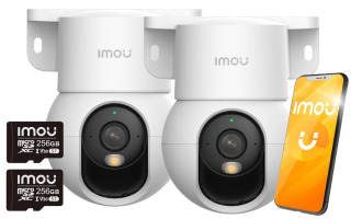 2 Obrotowe Kamery IP WiFi Imou Ranger Mini 5Mpx Mikrofon Zewnętrzne + 256GB
