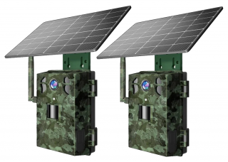 2x Fotopułapka Kamera leśna Tophunt H6 Green GSM LTE 4G 14MP IR Solarna